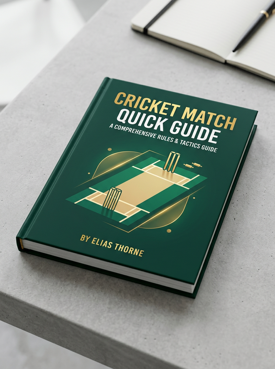 Cricket Match Quick Guide Cover Mockup